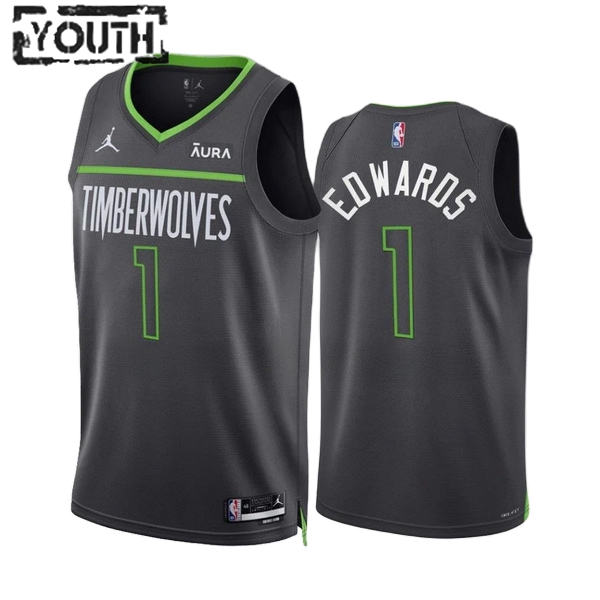 Minnesota Timberwolves Trikot Anthony Edwards 1 Jordan 2022-23 Statement Edition Swingman - Kinder